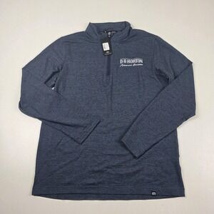TravisMathew Crestview 1/4 Zip Pullover Mens Medium Vintage Indigo D.R. Horton